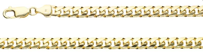 9k / 9ct gold Cuban link CHAIN: 6.8mm wide, 65cm