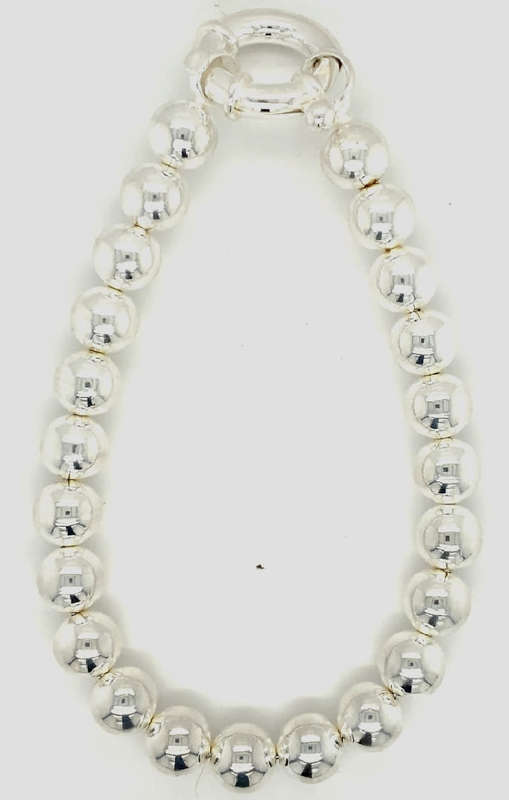 8mm ball bead Signoretti BRACELET: 20cm, sterling silver