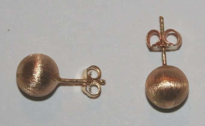 19.2k / 19.2ct Portuguese rose gold 9mm ball stud EARRINGS. Ready for you. Last pair!