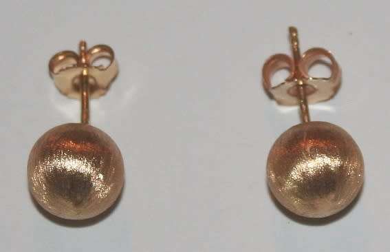 19.2k / 19.2ct Portuguese rose gold 9mm ball stud EARRINGS. Ready for you. Last pair!