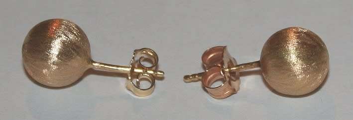 19.2k / 19.2ct Portuguese rose gold 9mm ball stud EARRINGS. Ready for you. Last pair!