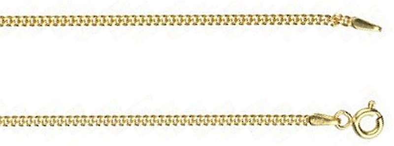9k / 9ct gold cut curb CHAIN: 1.8mm wide, 45cm