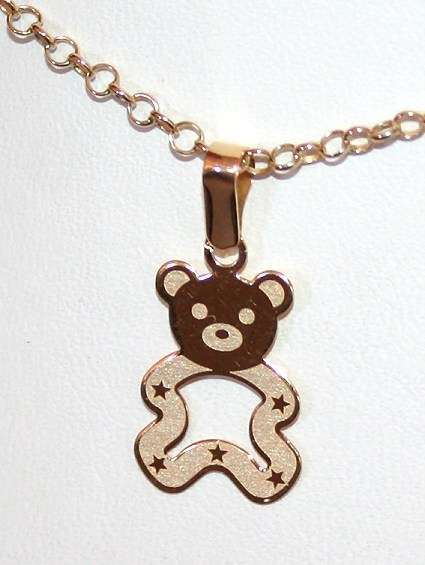 Teddy bear Pendant: 19.2ct gold = "Ouro Portugues" = EXQUISITE!