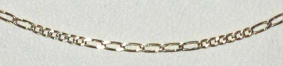 9ct gold CHAIN: 6+6 Figaro, 1.35mm wide, 45cm. Ready for you. last one!