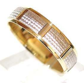 2-Tone Band = solid 9ct gold +Valuation