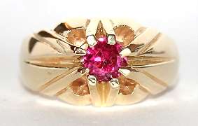 9ct gold Gypsy Ring, 11mm wide