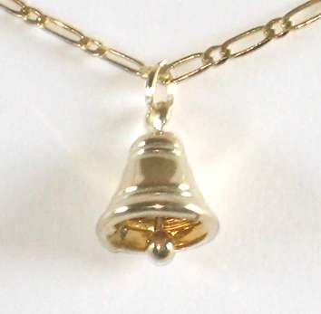 Bell pendant / charm: 9ct gold