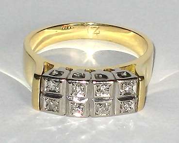 18ct gold, 2-row Diamond Eternity Ring = heavy!