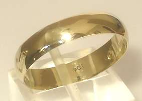 9ct gold Wedding Band / Ring, 5mm wide, half round, size U-. Ready for you