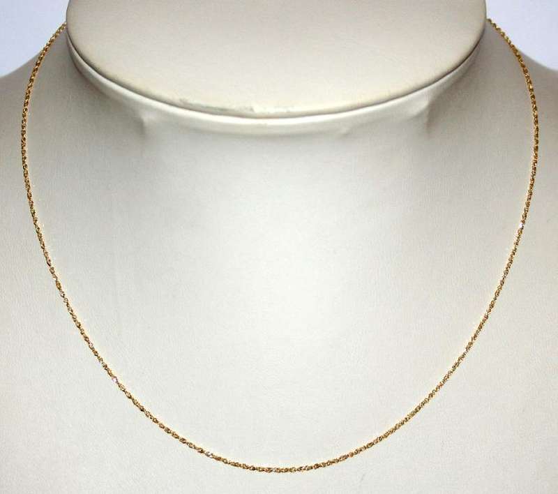 9k / 9ct gold Glitter Singapore CHAIN: 1.15mm wide, 45cm. Ready for you. Last one!