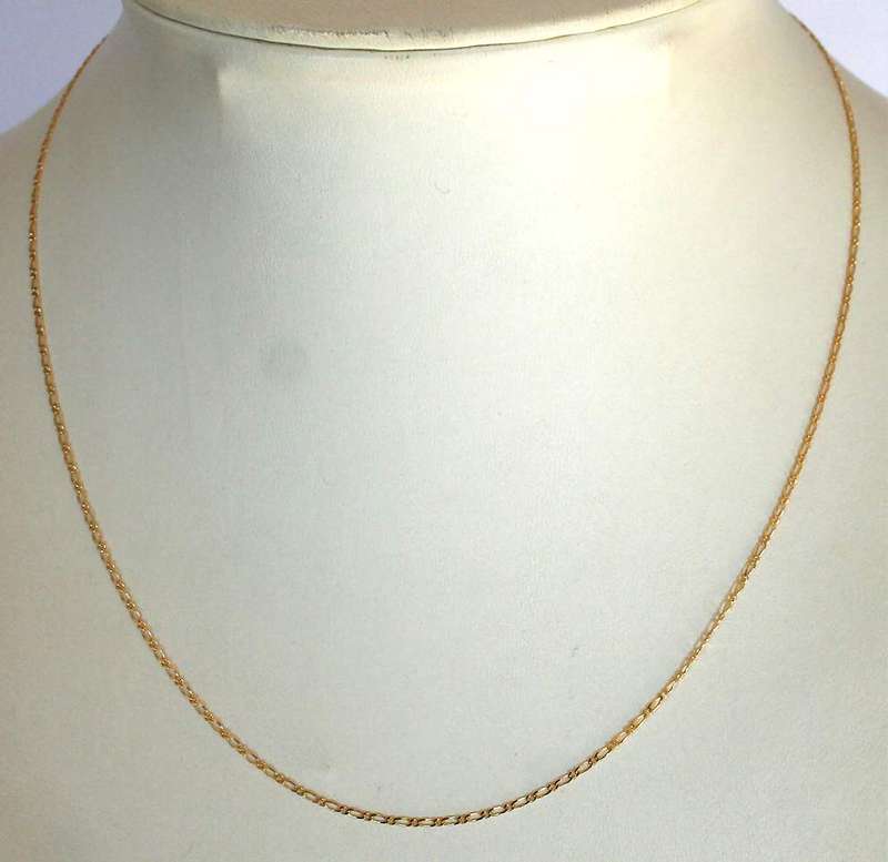 9ct gold CHAIN: 1+1 figaro, 1.35mm wide, 50cm. Ready for you