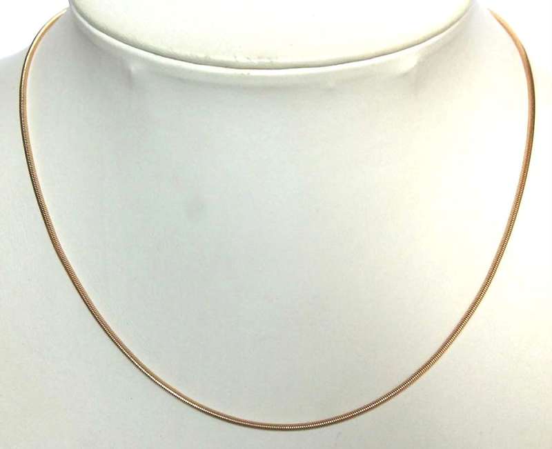 REDUCED MADLY - 9ct gold Snake CHAIN: 1.75mm wide, 46.5cm = Silky smooth