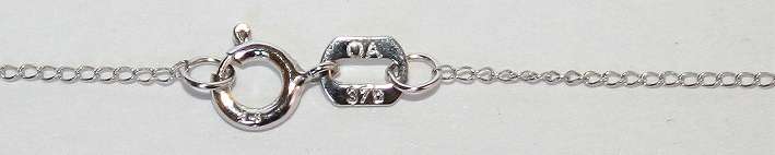 9ct white gold Curb CHAIN: 0.75mm wide, 45cm. Ready for you