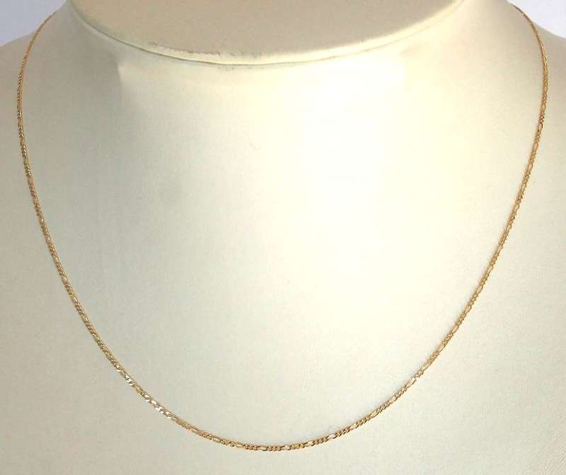 9ct gold CHAIN: 3+1 figaro, 1.5mm wide, 45cm. Ready for you