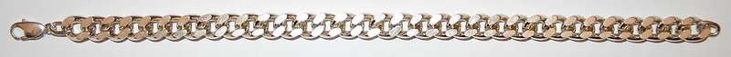 THICK curb BRACELET: 8.7mm wide, 23.6cm, sterling silver. Ready for you. Last one!