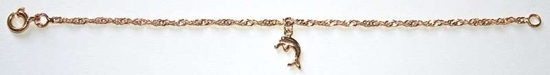 Child / Baby Bracelet +Dolphin: 19.2k / 19.2ct rose gold. Ready for you. Last one!