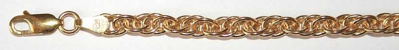 9k / 9ct gold Rope BRACELET: 4.3mm wide, 19cm. Ready for you. Last one!