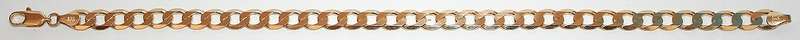 9k / 9ct gold oval curb BRACELET: 6.3mm wide, 23cm. Ready for you. Last one!