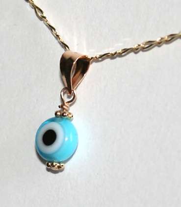 14k / 14ct gold All Seeing Eye / Evil Eye Charm / Pendant. Ready for you. Last one!