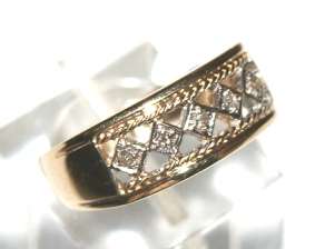 9ct gold & diamond Eternity Ring = finely detailed