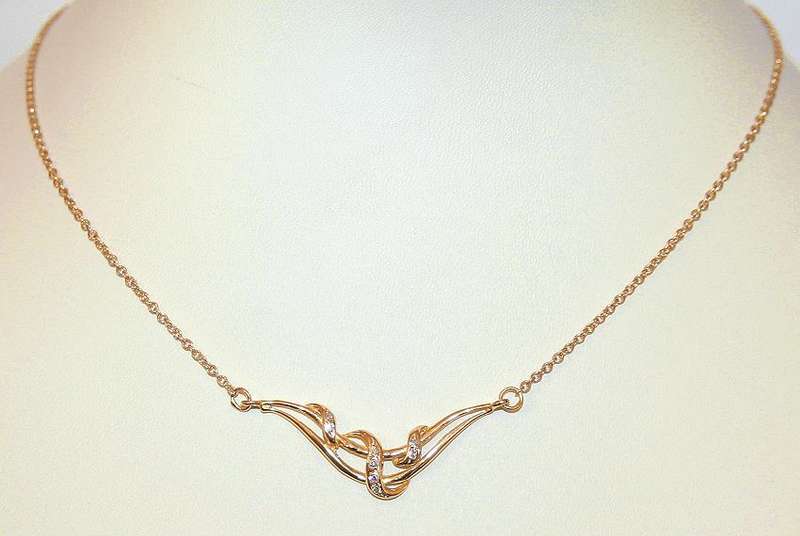 REDUCED MADLY - Diamond Necklace: 19.2k / 19.2ct rose gold = Ouro Portugues. Ready for you. Last one