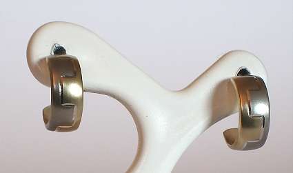 9ct gold, 2-tone Hoop Earrings