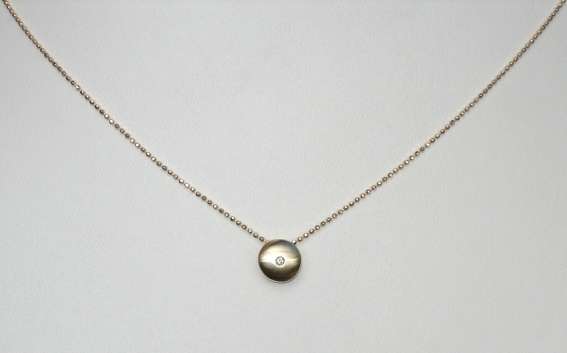 REDUCED MADLY - 14k / 14ct gold Modern Diamond slider NECKLACE. Ready for you. Last one!