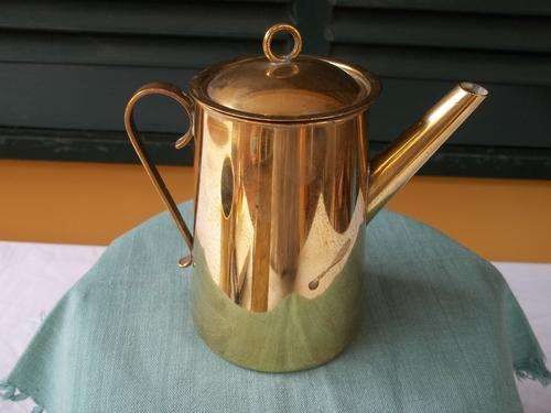 Vintage brass coffee pot