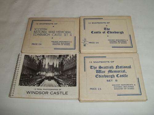 3 packets of vintage souvenir fotos & album of  photographs of Windsor Castle