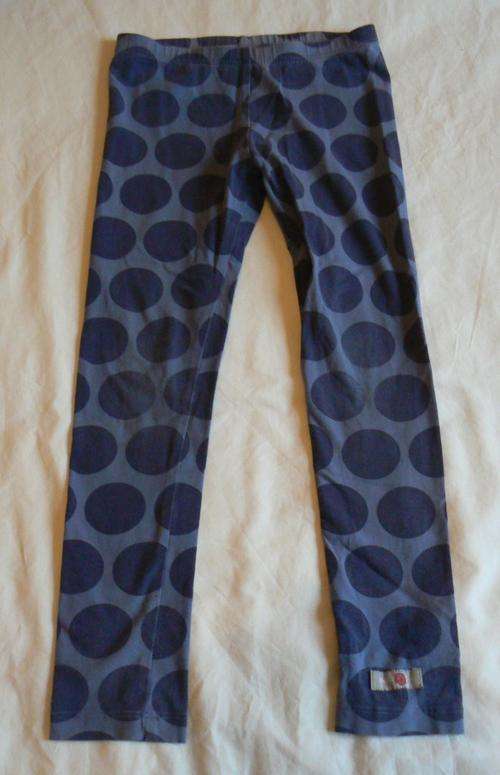 Naartjie blue dotted leggings, size 5 years