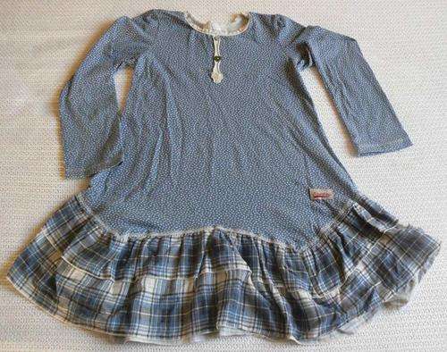 Naartjie Kids blue dress, long sleeves, size 7 years