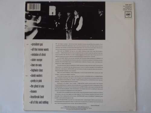 The Psychedelic Furs - The Best Of  ( 188 SA released LP )