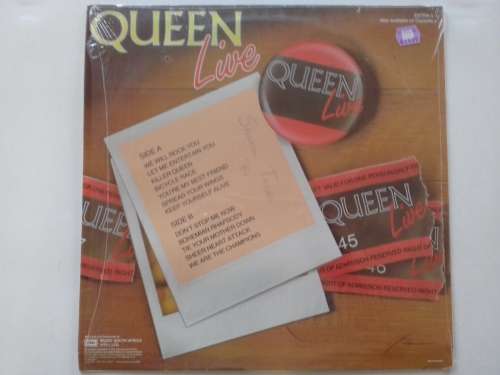 Queen - Live  ( 1984 SA released rare , collectable LP )