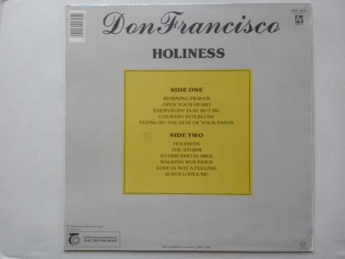 Don Francisco (2) - Holliness  ( Rare 1984 SA released Gospel influenced LP NM / NM )