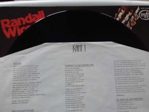 Randall Wicomb - Kleur  ( scarce 1980 SA released LP EX )