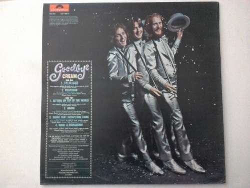 Cream (2)  - Goodbye  ( 1969 UK released LP EX )