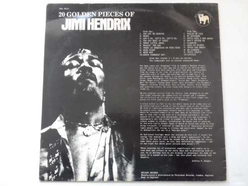 Jimi Hendrix - 20 Golden Pieces Of Jimi Hendrix  ( 1979 European released LP )