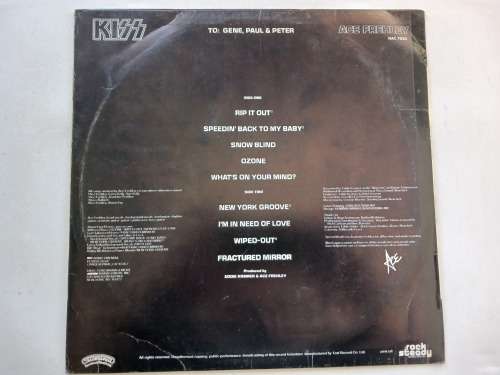 Kiss,Ace Frehley - Ace Frehley ( scarce 1978 SA released LP )