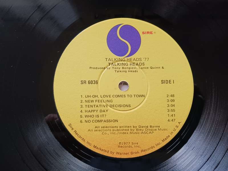 Talking Heads - Talking Heads: 77  ( 1977 US released LP )