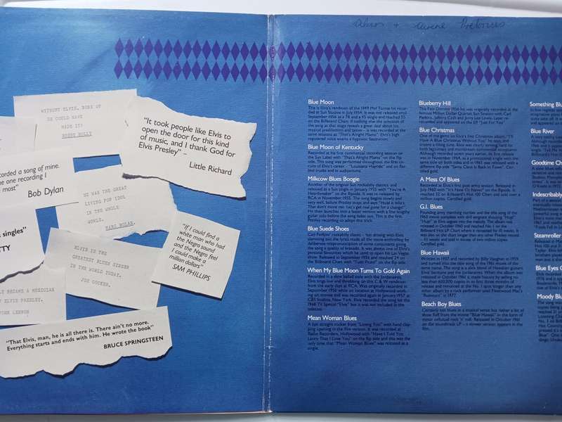 Elvis Presley - Elvis Blue   ( scare 1984 SA released Blue vinyl LP )