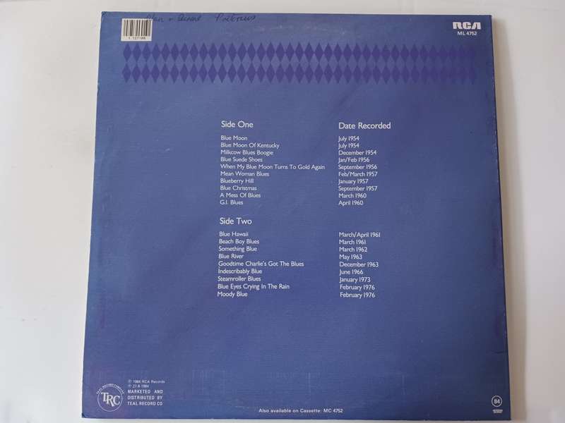 Elvis Presley - Elvis Blue   ( scare 1984 SA released Blue vinyl LP )