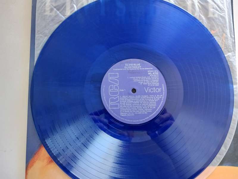 Elvis Presley - Elvis Blue   ( scare 1984 SA released Blue vinyl LP )