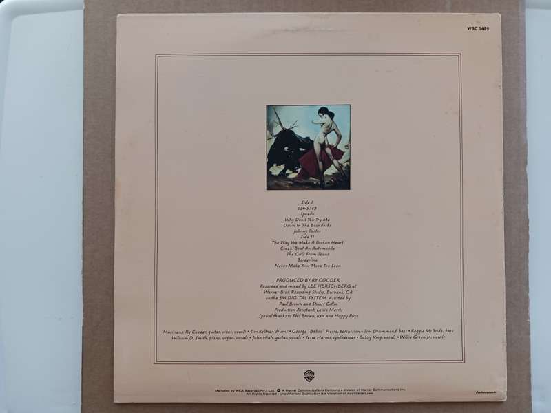 Ry Cooder - Borderline  ( scares 1980 SA released LP )