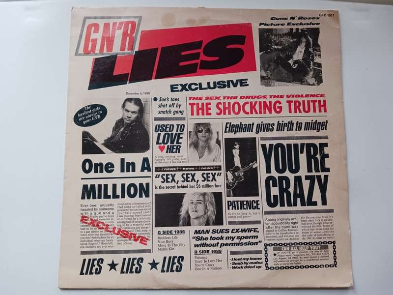 Guns N` Roses - G N` R Lies  ( scares 1988 SA released LP
