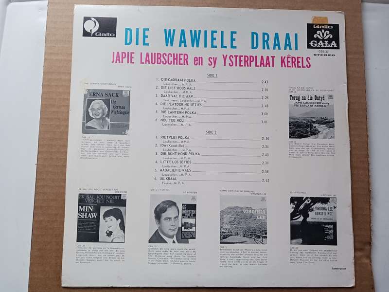 Japie Laubscher en sy Ysterplaat Kerels - Die Wawiele Draai ( scarce SA released LP )