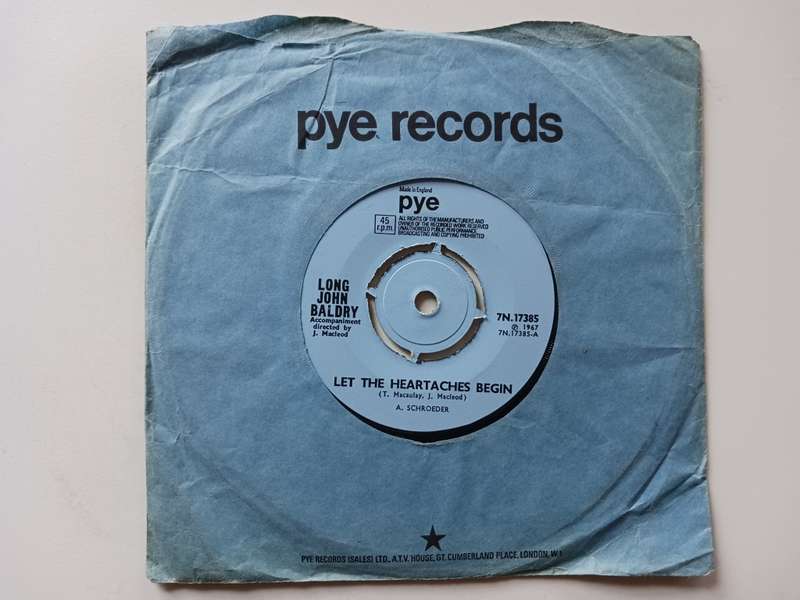 Long John Baldry - Let The Heartaches Begin ( 1967 UK released 7` single )
