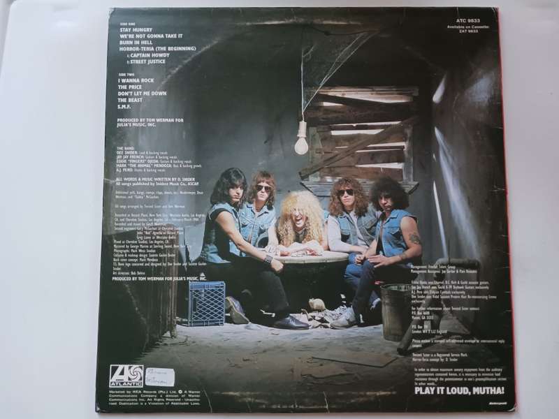 Twisted Sister - Stay Hungry ( 1984 SA released LP )