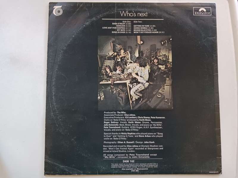 The Who - Who`s Next  ( scarce 1971 SA released LP )