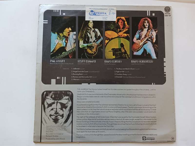 Thin Lizzy - Jailbreak  ( 1988 SA released LP )