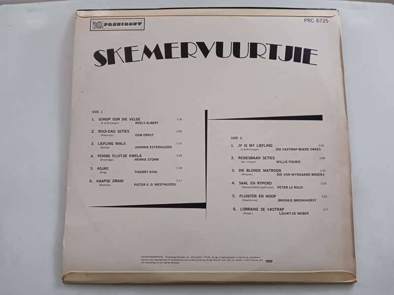Neels Alberts,Oom Ernst,Johnnie Esterhuizen,Hennie Storm,Thierry King and others  (1968 SA LP NM )
